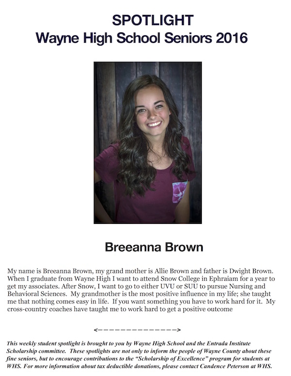 Breeanna Brown  S of E