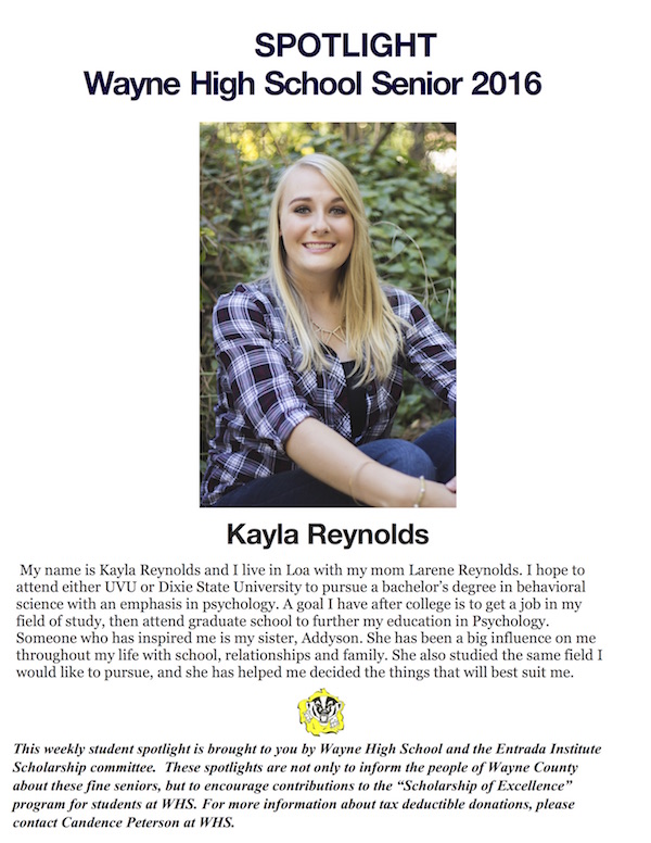 Kayla Reynolds of S of E