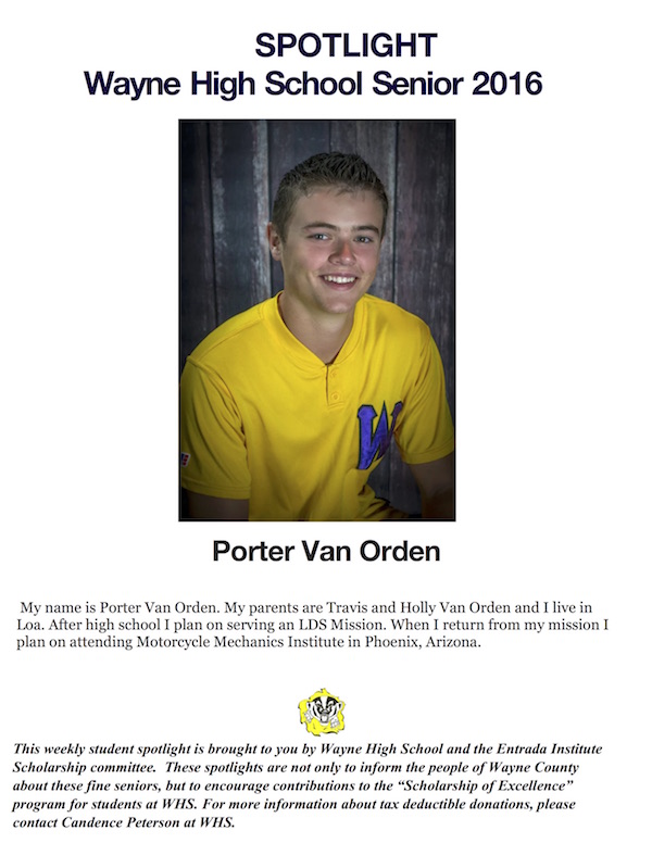Porter Van Orden of S of E