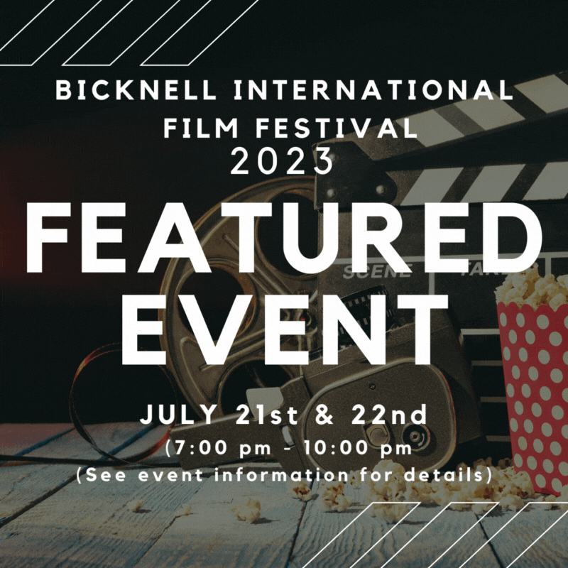 Blues & Views Festival 2023 event Bicknell International Film Festival 2023 announcement image